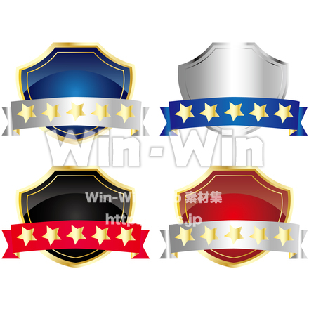 星のエンブレムのCG・イラスト素材 W-024081