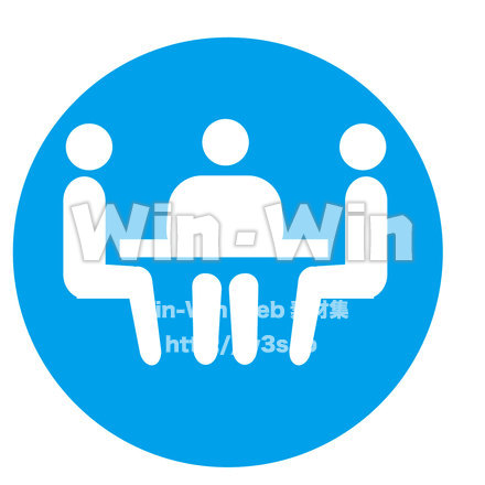 相談・面談・会議マーク（ピクトグラム）のCG・イラスト素材 W-024720