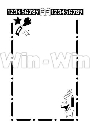 ノートブックフレームのシルエット素材 W-024764