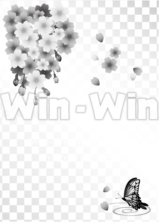 3月カレンダー背景のシルエット素材 W-024769