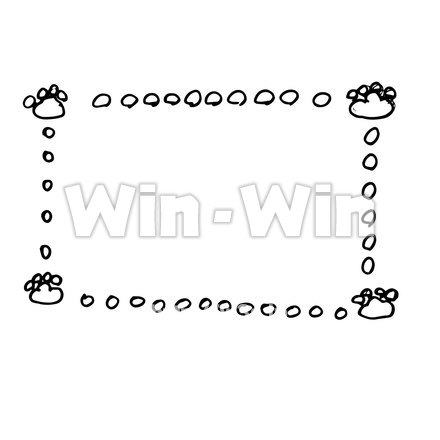 足跡フレームのCG・イラスト素材 W-025948