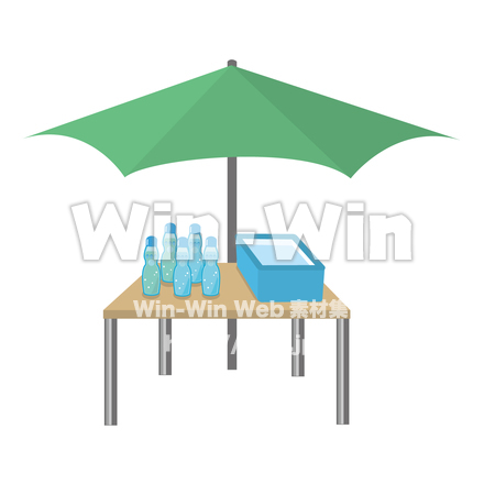 ラムネ屋台イラストのCG・イラスト素材 W-024514