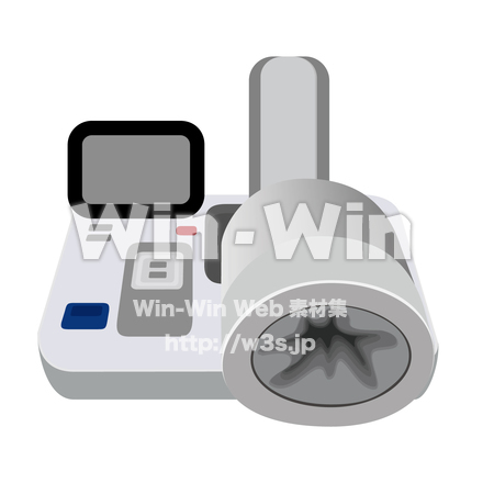 血圧計のCG・イラスト素材 W-025318