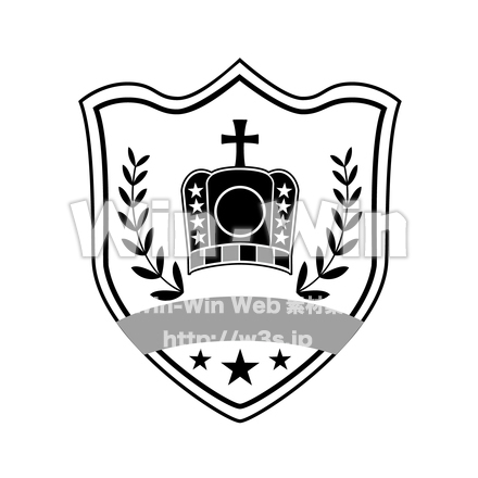 エンブレムのシルエット素材 W-024868