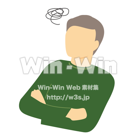 困るシニア②のCG・イラスト素材 W-024400
