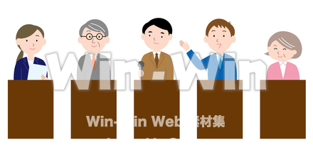 パネルディスカッション -（男性）のCG・イラスト素材 W-025064