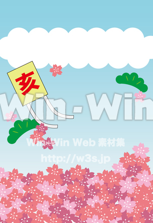 桜の背景のCG・イラスト素材 W-025128