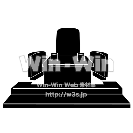 共同墓のシルエット素材 W-024761
