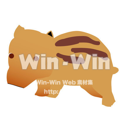 いのししの子供のCG・イラスト素材 W-025259