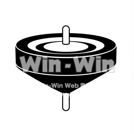 木こまのシルエット素材 W-025772