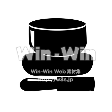 小リンのシルエット素材 W-024760