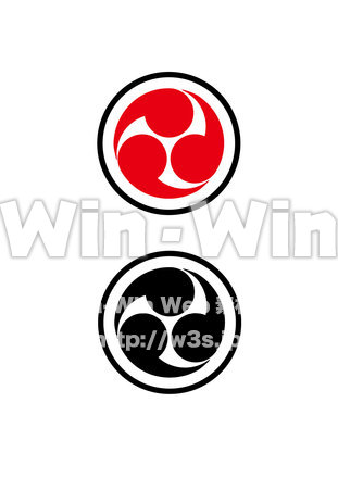 三つ巴のCG・イラスト素材 W-025047