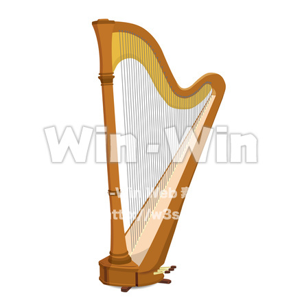 ハープのイラストのCG・イラスト素材 W-024807