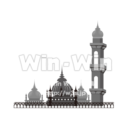 街並みのシルエット素材 W-025769