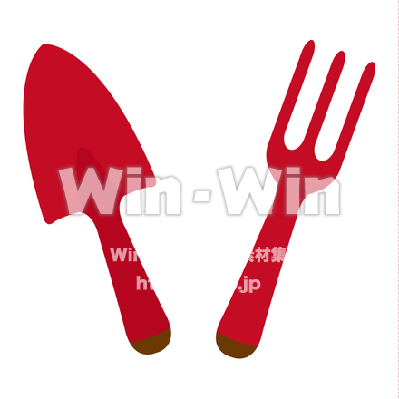 スコップ＆フォークのCG・イラスト素材 W-024881