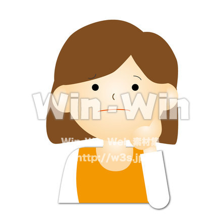 こまった女性のCG・イラスト素材 W-025848