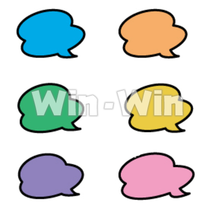 ふんわりした吹き出しのCG・イラスト素材 W-025631