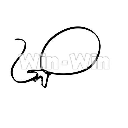 ふきだし（風船）のシルエット素材 W-024929