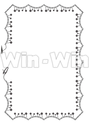 フリンジのパターンブラシのシルエット素材 W-024179