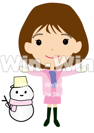 冬の人物キャラクターのCG・イラスト素材 W-025116