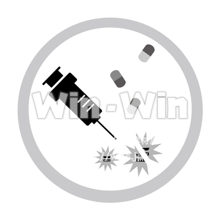 医療のイメージシンボルのシルエット素材 W-024418