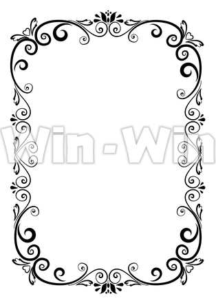 フレームのシルエット素材 W-024123