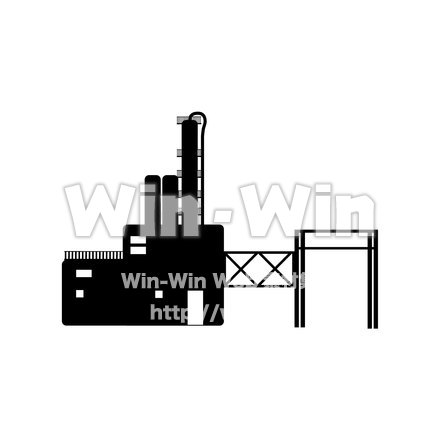 工場入り口のシルエット素材 W-025882