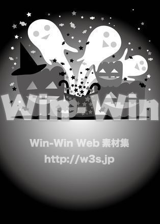 ハロウィンA4のシルエット素材 W-024755