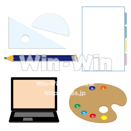お絵描きセットのCG・イラスト素材 W-024535