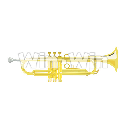 トランペットのイラストのCG・イラスト素材 W-024806