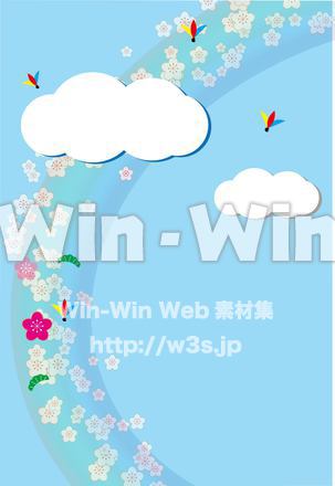 はがきサイズ背景のCG・イラスト素材 W-025174