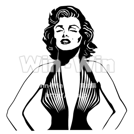 マリリン・モンローのシルエット素材 W-025437