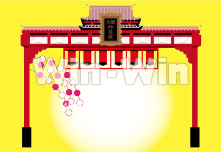 大師線仲見世のCG・イラスト素材 W-025170