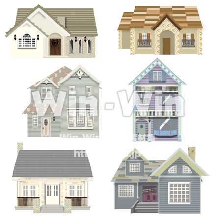 海外洋風住宅のCG・イラスト素材 W-025492