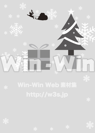 クリスマスの背景のシルエット素材 W-024735