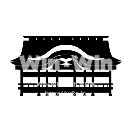 太宰府天満宮のシルエット素材 W-024134