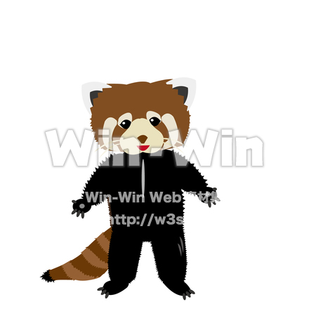 レッサーパンダのイラストのCG・イラスト素材 W-025616
