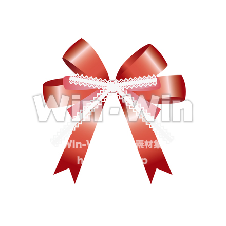 レース付リボンのCG・イラスト素材 W-024100