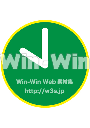 10時の時計のCG・イラスト素材 W-024599