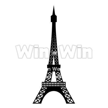 エッフェル塔のシルエット素材 W-025919