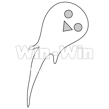 おばけ２のシルエット素材 W-024696