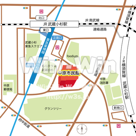 マップ（中原市民館）のCG・イラスト素材 W-025396