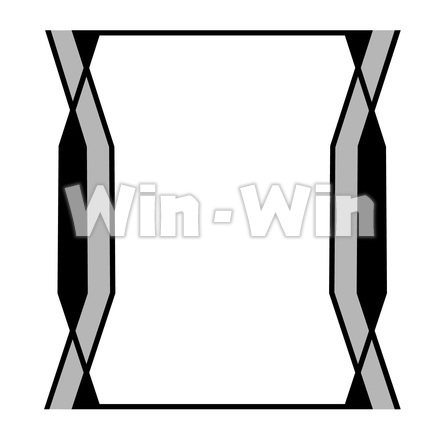 エンブレム・ラベルフレームのシルエット素材 W-024106