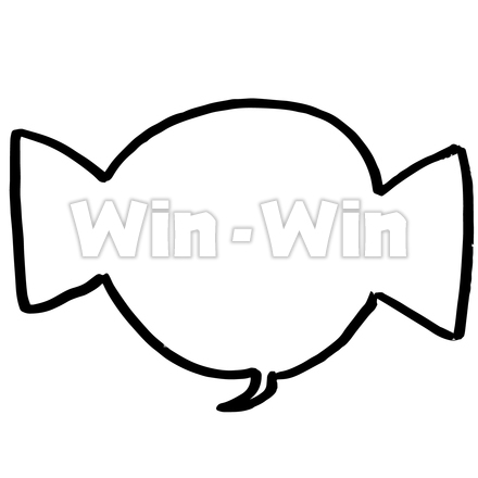 ふきだしのシルエット素材 W-025945