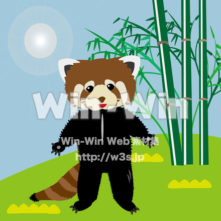 レッサーパンダのCG・イラスト素材 W-025613