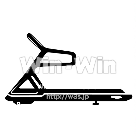 トレーニングマシーンのシルエット素材 W-025112