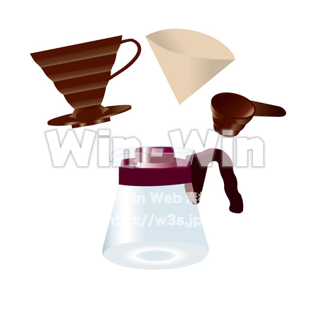 コーヒーセットのCG・イラスト素材 W-024443