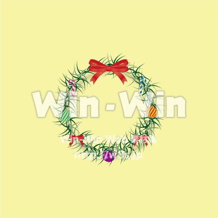 クリスマスリースのCG・イラスト素材 W-025195