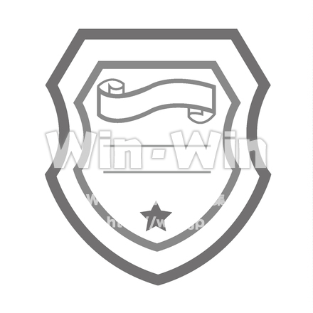 エンブレムのシルエット素材 W-024044