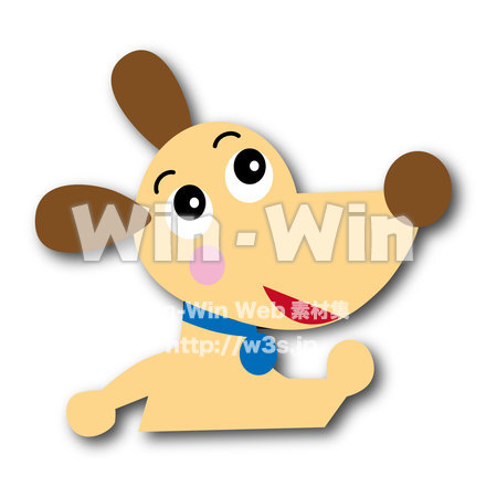 笑った犬の顔のCG・イラスト素材 W-024147